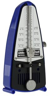 Wittner Metronom Taktell Piccolo Serie 830 - Plasthölje - Utan klocka - Blå - Mekanisk uppvridning - Inga batterier behövs - Tillverkad i Tyskland
