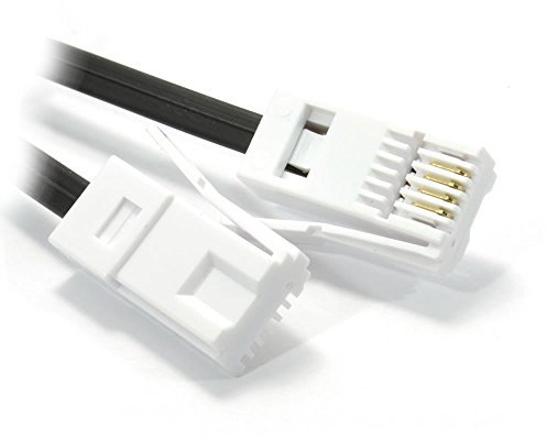 kenable BT 4 Wire 431A Plug to 4 Wire Male Plug Telephone Cable Lead 1m Black