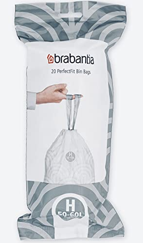 Brabantia 60 x Bin Liners Size H 50-60 L