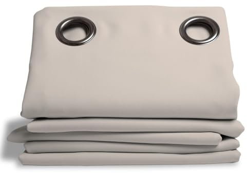Moondream LumenControl™ Verdunkelungsvorhang | Licht+Sonnenschutz | EU Herstellung | Ösen | Grau MC17 | 140B x 260H cm