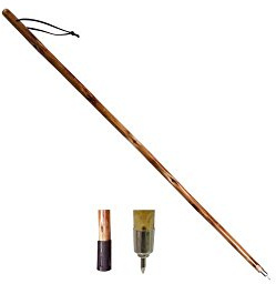 C.A.O - Bâton Bois de Marche en Pin - Longueur 110 cm - Diamètre ø 2,5 cm, Vernis