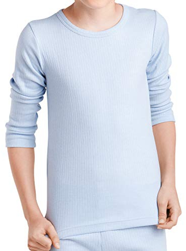 MT Kinder Ski- & Thermohemd - Winter Unterwäsche Langarm für Jungen und Mädchen - Ice Blue 146-150