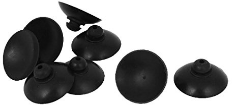 uxcell Soft Plastic Aquarium Fish Tank Suction Cup Clip Sucker Black 8 Pcs 28mm Dia