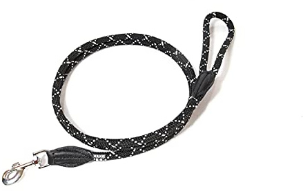 Julius-K9 Laisse IDC en corde de nylon résistante, 12 mm x 1,2 m, Noir fluorescent