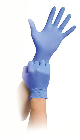 MaiMed solution 100 Nitril-Handschuhe puderfrei, blau-violett, 100 Stück, S