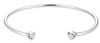 Elli Armband Damen Armreif Geo Minimal mit Kristallen in 925 Sterling Silber