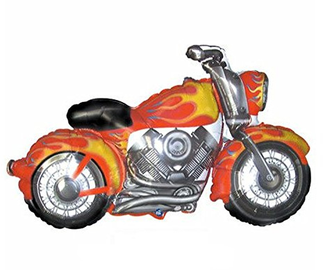 Snarly Motorcycle Balloon (45 Inch Mylar) Pkg/1