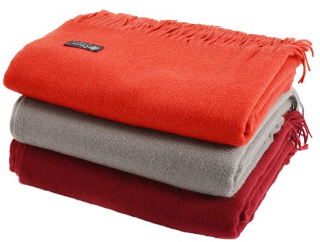 Cashmere Boutique: 100% Pure Cashmere Throw Blanket (Color: Rose Pink, Size: 52 x 72)