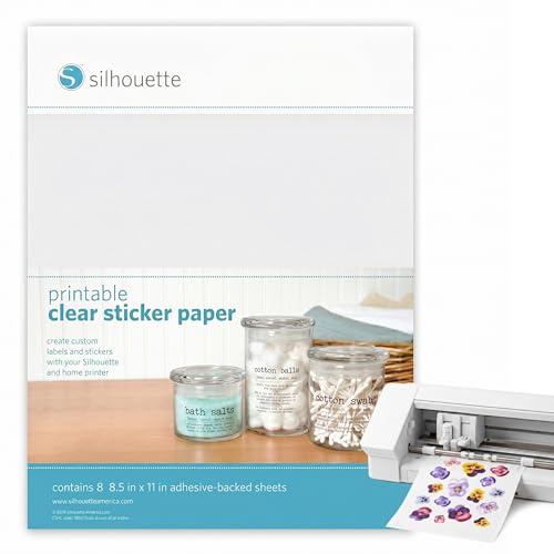 Silhouette Printable Sticker Paper (Sticker Sheets - Clear)