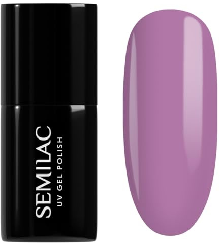 SEMILAC Gel Nail Polish 010 Pink & Violet - Full Coverage Gel Polish - Soak Off Easy To Use LED/UV Nail Lamp - Long Lasting Manicure and Pedicure up to 3 weeks