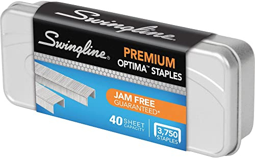 Swingline Staples, Premium for Desktop Staplers, 1/4 Length, 210/Strip, 3750/Box, Jam Free, Optima (35556)