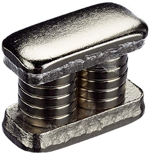 Neodymmagnet för konst, hantverk, möbelfästen, gör-det-själv, hobby och vetenskap – 10 mm diameter x 2 mm tjock x 3 mm c/handfat – 1,2 kg drag – norr – paket med 10