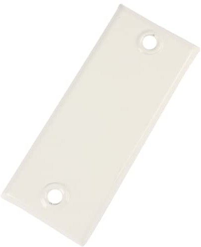 Abdeckplatte ohne Gurtloch mit Lochabstand 10,3cm weiß lackiert