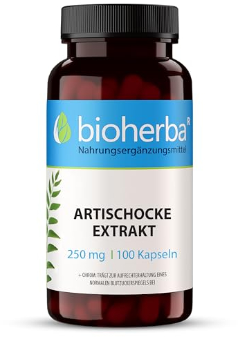 Artischocken Kapseln – 100 Stück mit 250 mg hochdosiertem Artischockenextrakt von BIOHERBA PZN 18215190