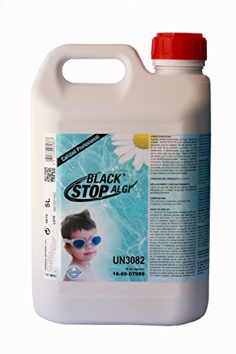 Black-Stop-ALGI® Súper Antialgas. Exterminador superconcentrado de Algas Rebeldes. para brotes enquistados 5 Lt.