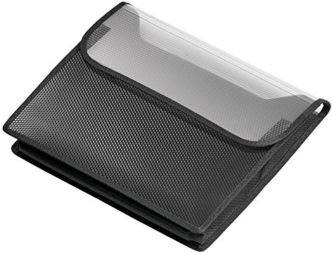 VELOFLEX 1443482 - Sammelbox VELOBAG, Heftbox, Sammelmappe, DIN A4, PP-Folie, 40 mm Füllhöhe, schwarz, 1 Stück