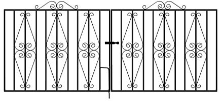 STIRLING Scroll Driveway Gates 2134mm (7ft) GAP x 914mm High Wrought Iron Metal gate ST10ZP