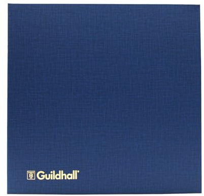 Exacompta - Ref 51/14Z - Guildhall - Account Book, 298 x 305mm, 14 Cash Column, 80 Pages of 95gsm Ledger Quality Paper, Hardback Blue Vinyl Cover, Traditionally Sewn