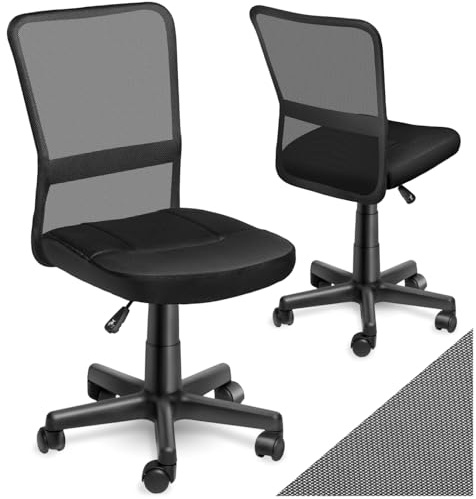 tectake® ergonomischer Bürostuhl, Schreibtischstuhl mit Rollen, Drehstuhl, Gaming Stuhl, Office Chair, Drehsessel, Möbel für Arbeitszimmer, und Jugenzimmer, PC, Computertisch - schwarz
