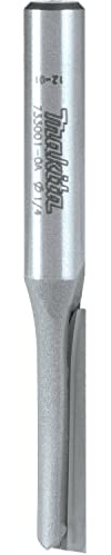 Makita 733001-0A Embout droit 6,35 mm et 1 flûte 6,35 mm Embout en carbure court