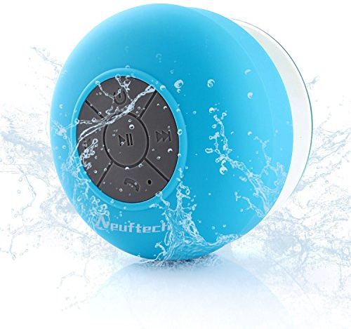 Neuftech bluetooth Cassa Altoparlante Impermeabile da Doccia - Wireless Speaker Waterproof Con Microfono Integrato Per Smartphone iphone,Samsung, HTC, Mp3 Player ecc - Azzurro