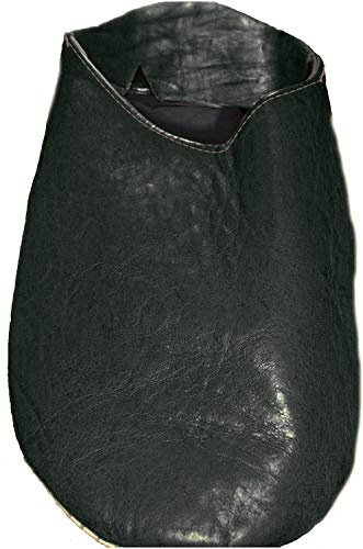 Terrapin Trading Commerce équitable marocaine Chaussons Babouche Mocassins 100% Cuir traditionnelle marocaine (noir, numeric_44)