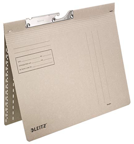Leitz Pendelhefter Combi, kfm. Heftung, Manilakarton, grau