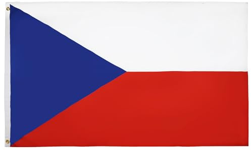AZ FLAG - Drapeau République tchèque - 250x150 cm - Grand Drapeau Tchèque - Tchéquie 100% Polyester Avec Oeillets Métalliques Intégrés - Pavillon 300 g