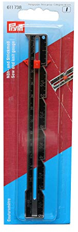 Prym Calibre De Costura Y Tejido, Metal, Multicolor, 12,5 cm de Longitud