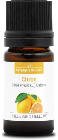 CITRON BIO - 5mL - Huile Essentielle de Qualité Premium - 100% Pure, Naturelle, Garantie ChromaCert - Chémotypée et Intégrale - La Compagnie des Sens