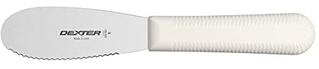 Dexter-Russell S173SCPCP 3½ Sandwich Spreader Knife | SANI-Safe Series | Non-Slip Polypropylene Handle | High Carbon Steel Blade | Dishwasher Safe | White