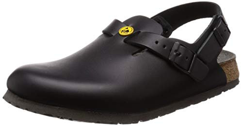 BIRKENSTOCK Tokio Antistatik Naturleder, 41 EU Schmal, Schwarz