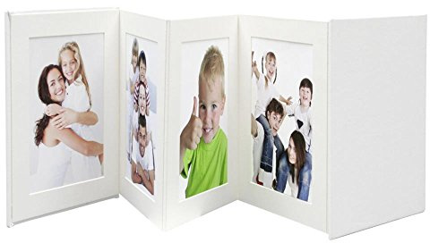 Deknudt Fotoalbum, Fotokaste, Leder oder Kunstleder, Weiß, 13 x 18 cm