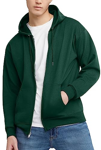 Hanes ComfortBlend® EcoSmart® Full Zip Hoodie M Green