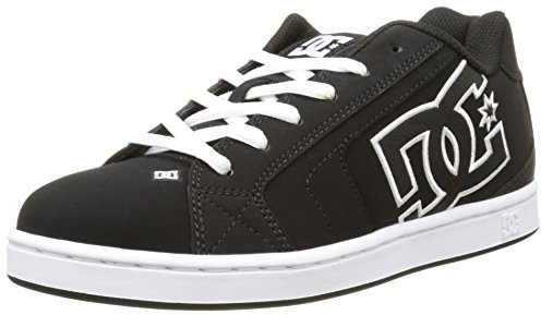 DC Net SE - Scarpe da Skateboard da Uomo, Nero Nero Bianco, 42.5