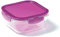 LocknLock Eco Ovenglass Glass Food Storage Containers with Lids 750ml - Airtight, Leakproof Square Glass Food Container with Recycled Plastic Lid, Oven Safe, Dishwasher Safe, 15.5 x 15.5 x 7cm