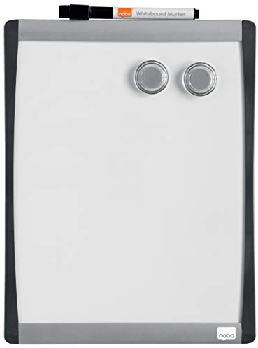 Nobo Mini Lavagna Magnetica Con Cornice Ad Arco, Montabile A Parete, Bianco e Grigio, 1903778