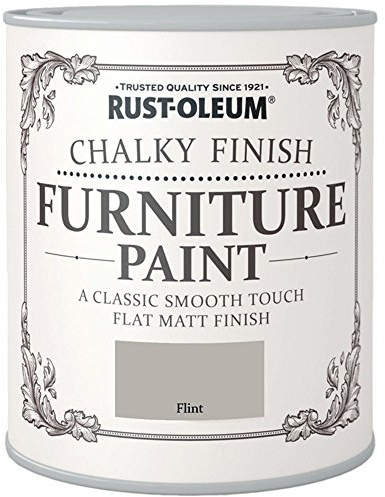 Rustoleum ROLCFPFL125 Chalky Furniture Paint, Flint, 125 ml