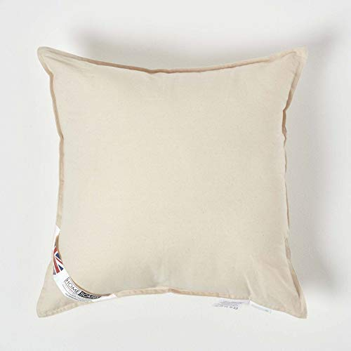 Homescapes Kissenfüllung 40x40 cm – Füllkissen mit Bezug aus GOTS-zertifizierter Bio-Baumwolle & Super-Mikrofaserfüllung, Oeko-TEX-Zertifiziert, hypoallergen, formstabil, für Sofa & Bett
