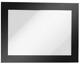 Durable 487001 Duraframe Pochette Cadre d'Affichage Dos Adhésif pour Document A6 Noir Sachet de 2
