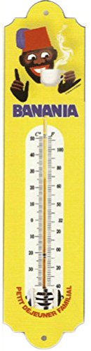 THERMOMETRE DECO METAL EMAILLE PUB BANANIA J'ADORE 2