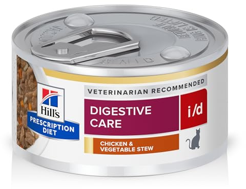 Hill's Prescription Diet i/d Digestive Care Wet Cat Food, Chicken & Vegetable Stew, 2.9 oz. Cans, 24-Pack