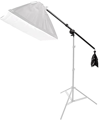 Pyxelstudio Brazo de Trípode Retráctil Telescópica Barra Cruzada Con Abrazadera Simple 140 Centímetro Negro