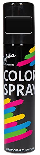 Jofrika Haarspray Farbspray zum temporären Haare färben Color - Schwarz - Tolles Spray an Karneval oder Mottoparty in praktischer Spraydose