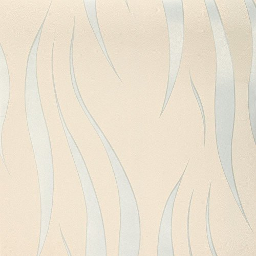 HANMERO Papier Peint Moderne Intissé Motif de Rayures 3D Flocage pour Chambre Salon TV Fond Bureau-0,53m*10m