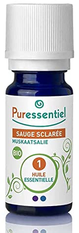 Puressentiel – Huile Essentielle Sauge sclarée BIO – Contribue à l’apaisement prémenstruel et régulation cutanée – 100% pure et naturelle – HEBDD – Salvia sclarea – 5 ml
