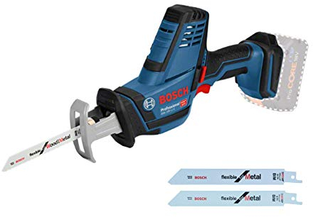 Bosch Professional 18V System GSA 18 V-LI C - Sierra sable a batería (0 - 3050 cpm, profundidad de corte 200 mm, sin batería, en caja)
