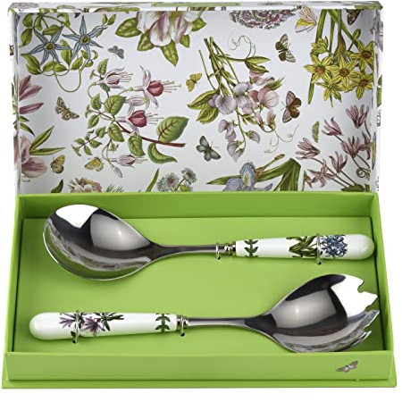 Portmeirion Set di posate da insalata per giardino botanico (multicolore)