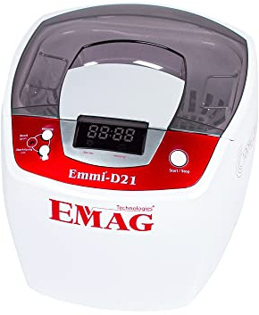 EMAG Ultraschallreiniger Emmi D21 mit Edelstahlwanne I Schmuckreiniger auch für Uhren- & Brillenreinigung I Ultraschallreinigungsgerät aus Deutschland
