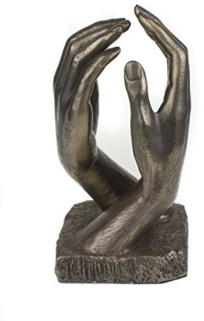 Cold Cast Bronze Hands Romantic Sculpture Inspired by THE CATHEDRAL By Great Sculptor Auguste Rodin, A Great Bronze Anniversary Present or Wedding Gift